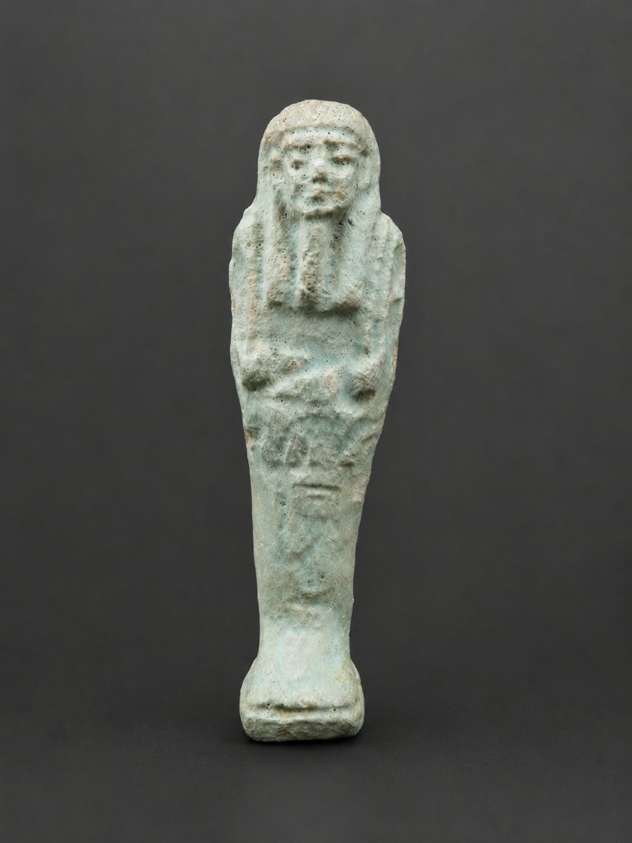 Egyptian Ushabti Carved From Turquoise Faience – Late Period To Ptolemaic Period