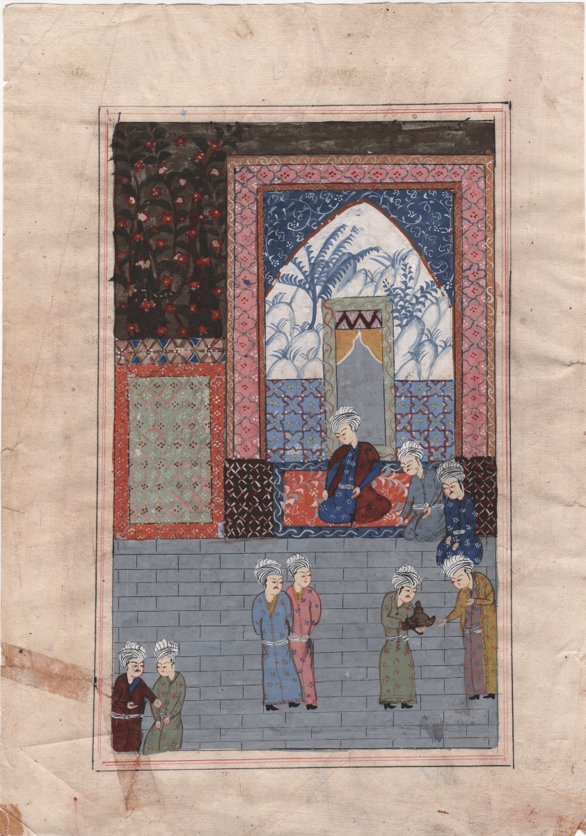Folio persan chiite du XIXe siècle – Thawāb al-Aʿmāl, grande miniature