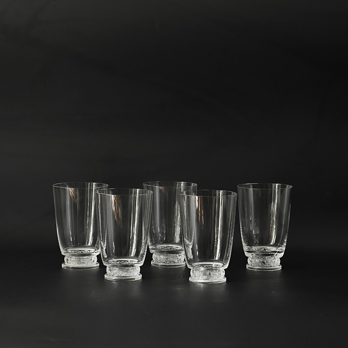 Lalique France - “saint-hubert” - Crystal Decanter And 5 Port/liqueur Glasses - Marc Lali-photo-2
