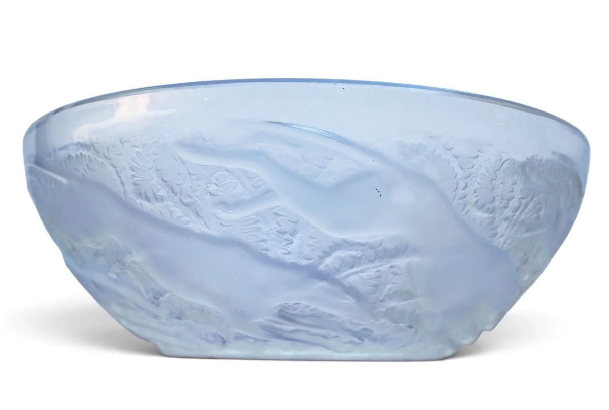 René Jules Lalique (1860–1945) “chiens No. 1” Bowl, Model No. 3214.-photo-4