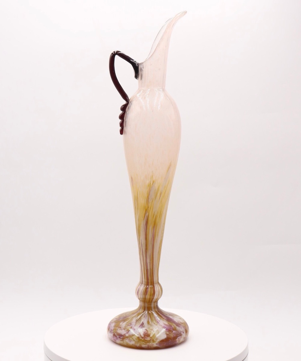 Charles Schneider (1881–1953) – Grande aiguière Art déco en verre – Vers 1922–1925-photo-3