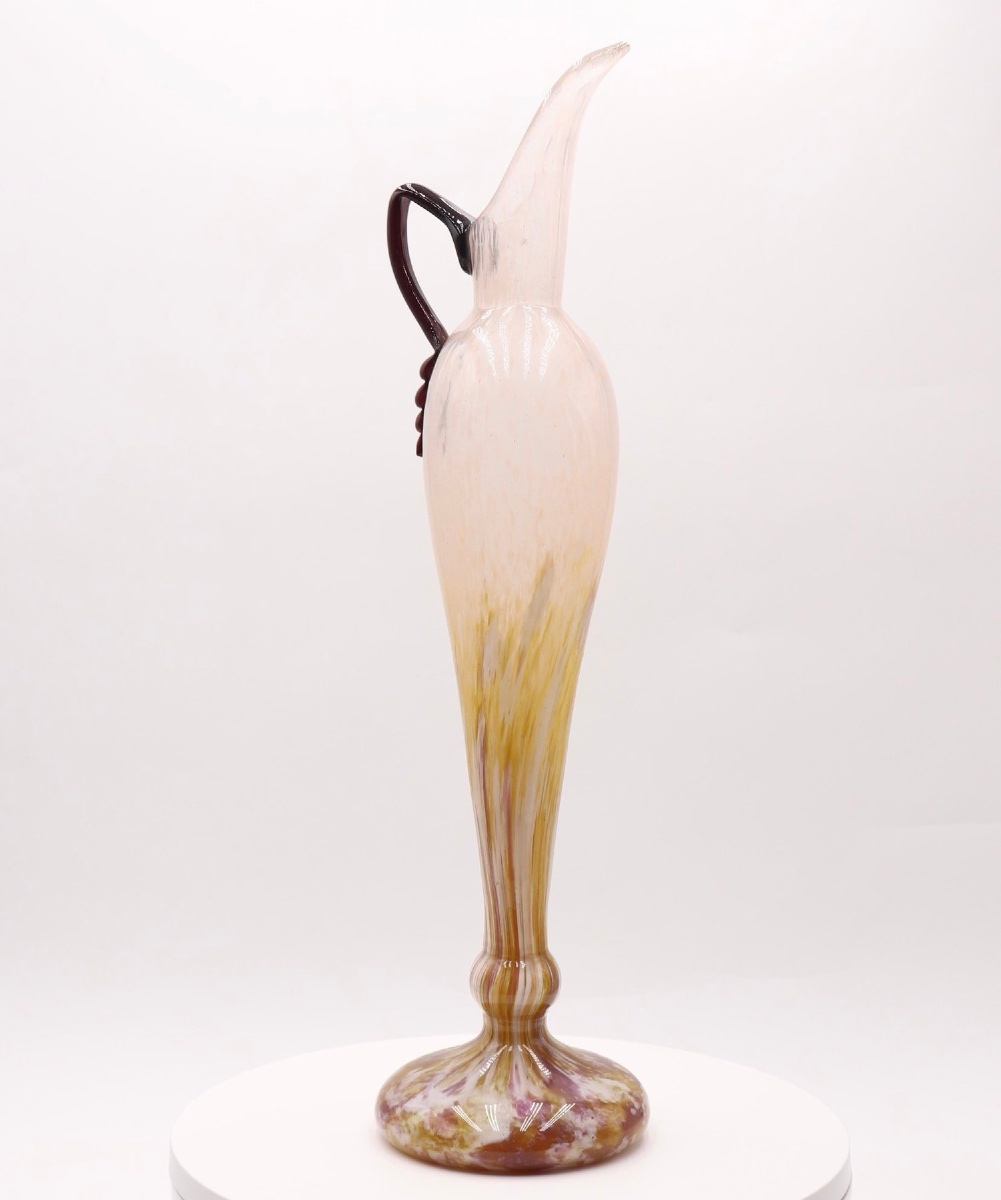 Charles Schneider (1881–1953) – Grande aiguière Art déco en verre – Vers 1922–1925-photo-4