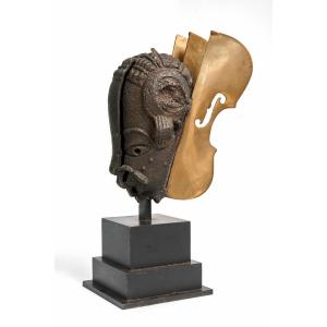 Fernandez Arman, Bronze, 51 Cm, Tête Nok, 2002