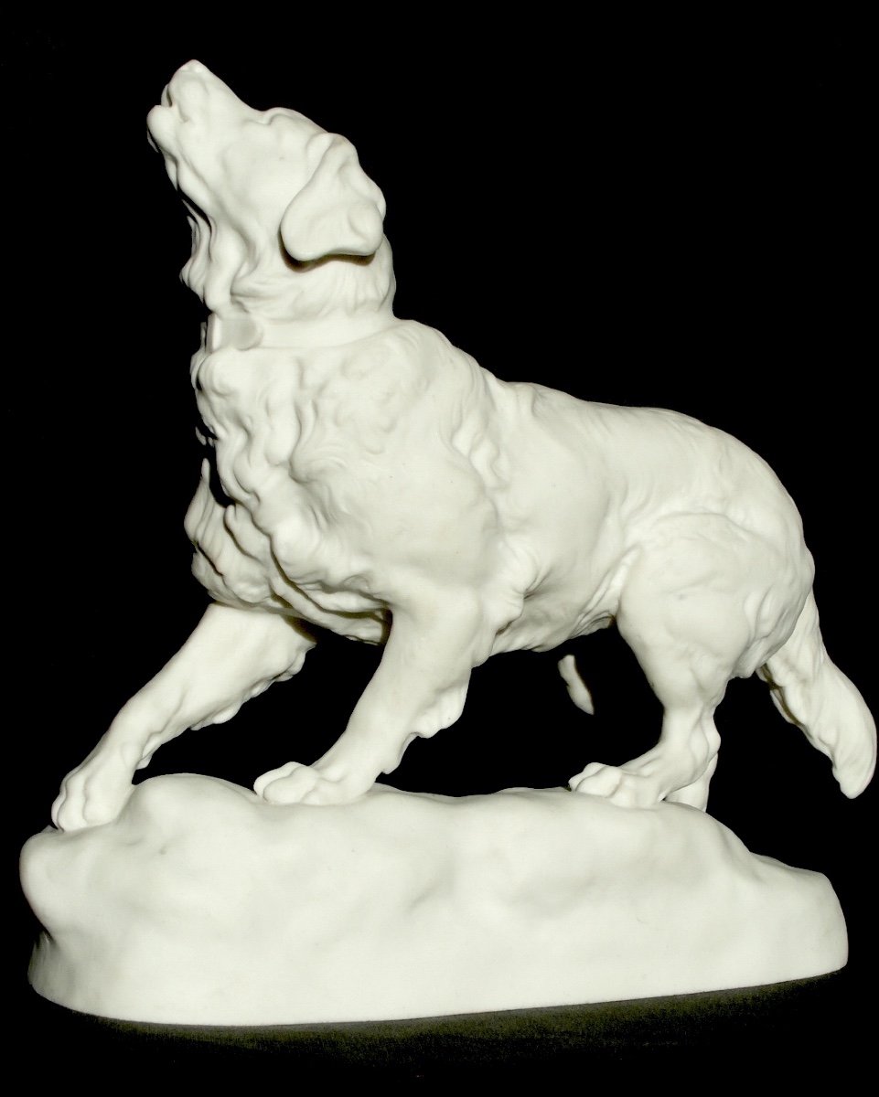 Pretty Biscuit Subject "the Setter" By Charles Valton, Manufacture Nationale De Sevres, 1926-photo-2