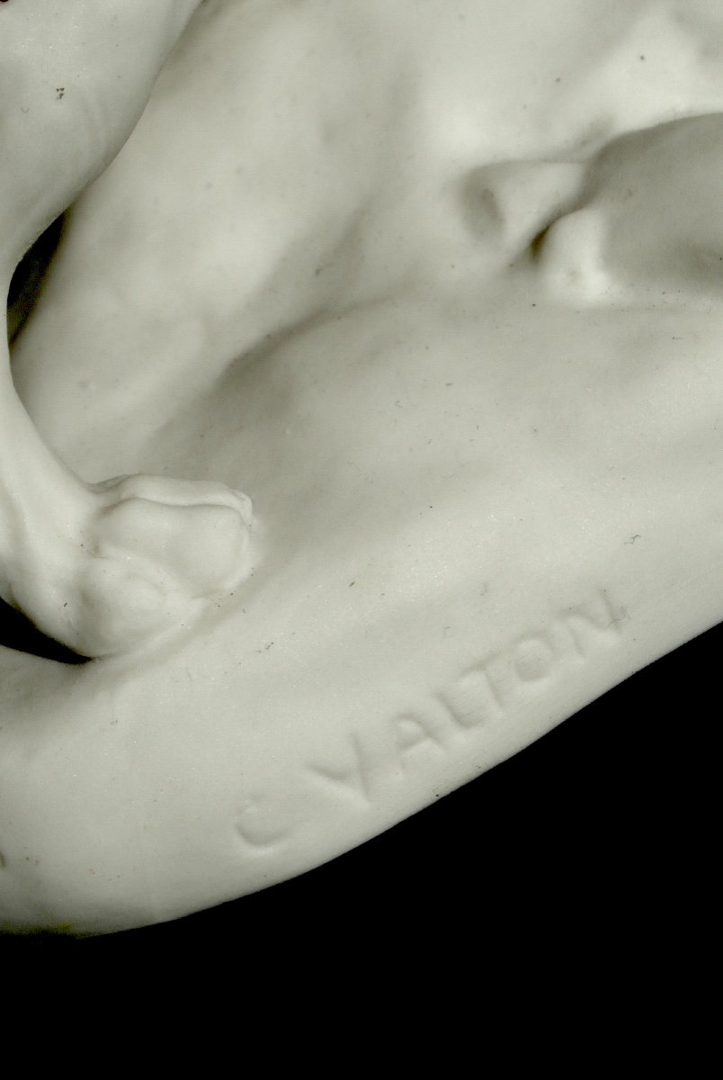 Pretty Biscuit Subject "the Setter" By Charles Valton, Manufacture Nationale De Sevres, 1926-photo-7