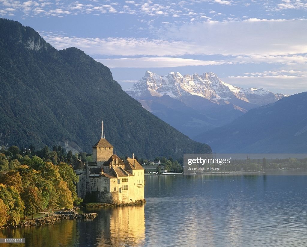 Joli Grand Tableau En Marqueterie "château De Chillon" Par GUY, élève De Galle, Era Spindler-photo-8