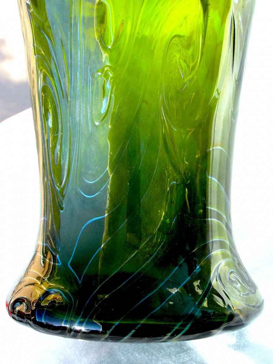 Pretty Large Baluster Vase In Loetz Iridescent Glass, Circa 1900, Era Daum Galle Austria-photo-5