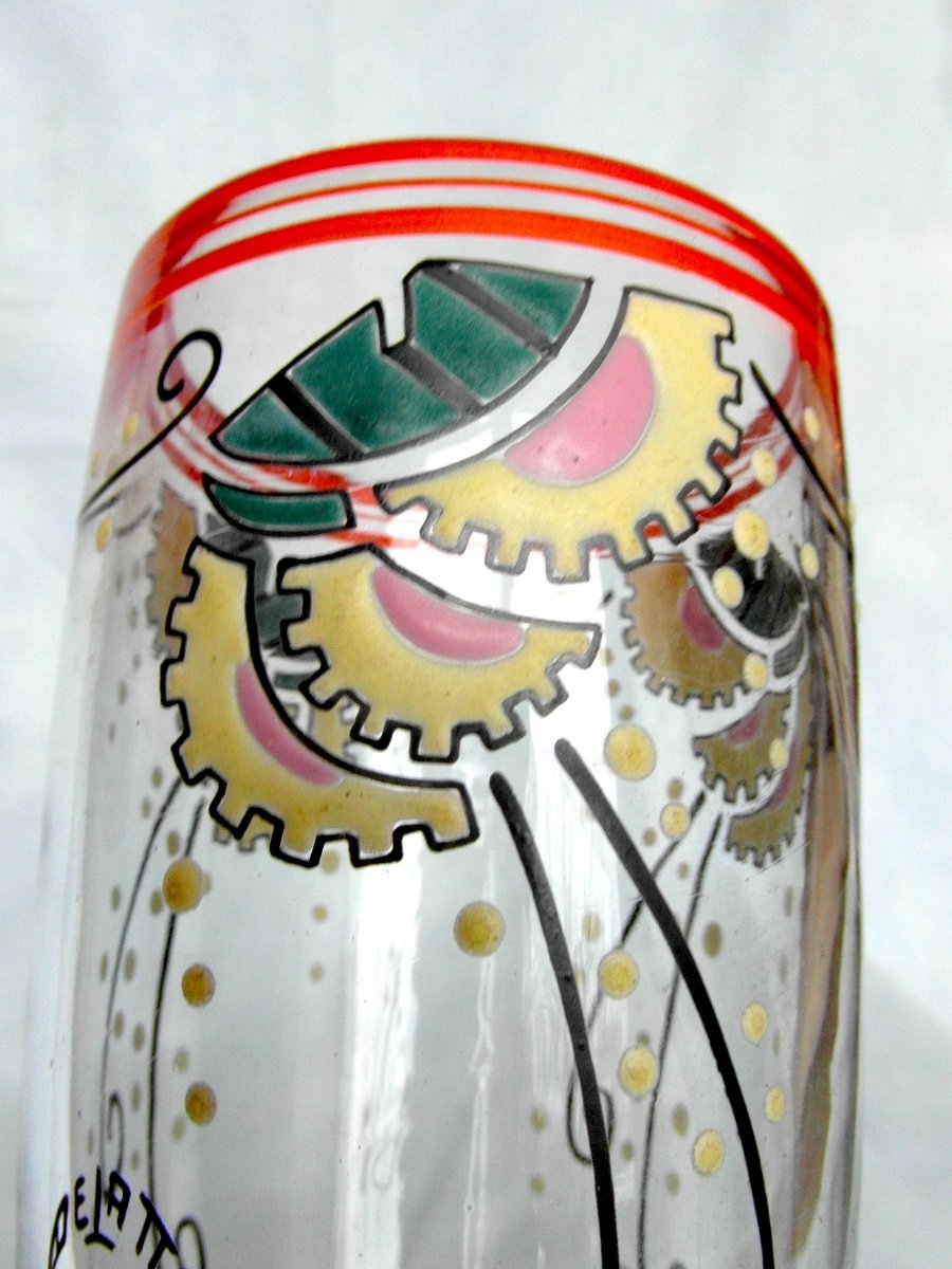 Service à Orangeade Art-deco Delatte, Parfait, Era Daum Galle 1920-photo-7