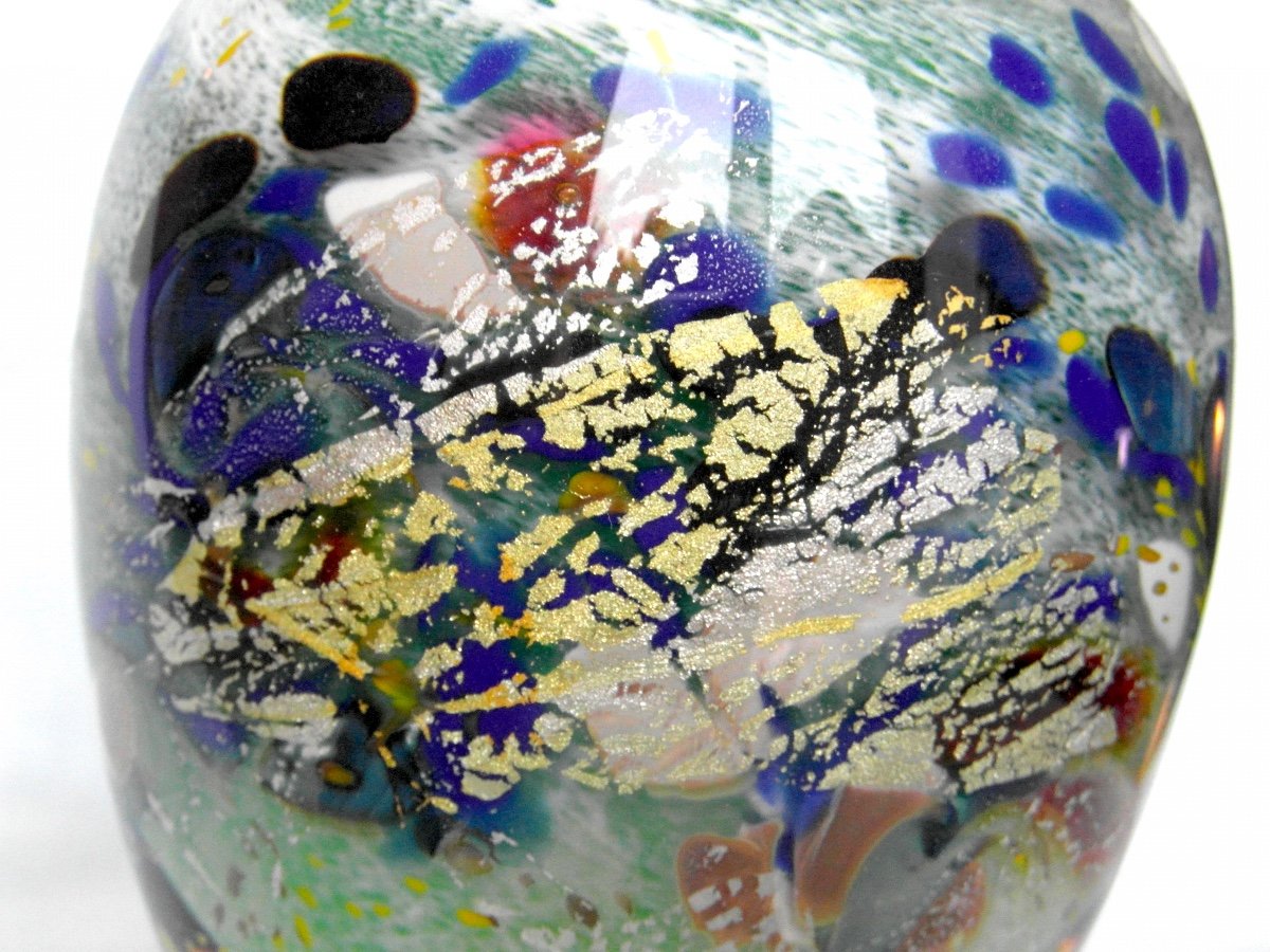  Vase à Décor Intercalaire Par O. Mallemouche, Era Daum Baccarat Novaro-photo-4