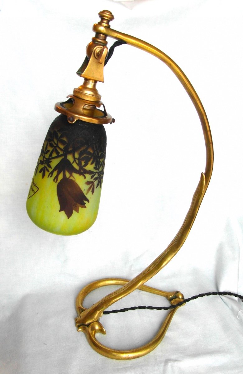 Beautiful 1900 Lamp "pulsatille Des Prés" By Daum, Era Galle Muller Art Nouveau-photo-2