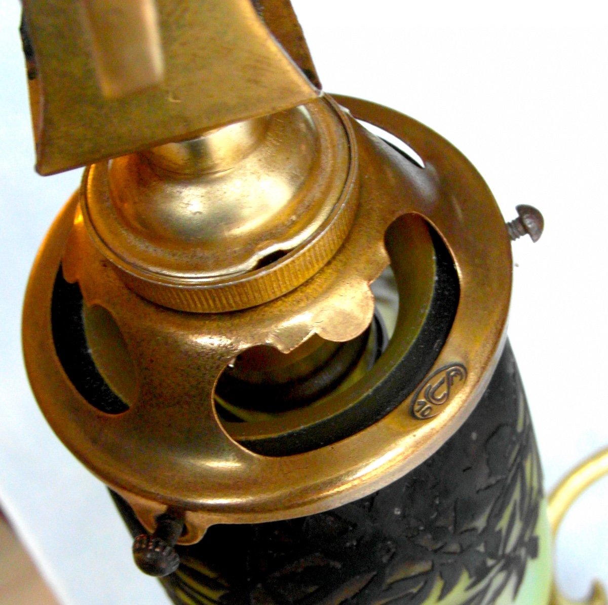 Beautiful 1900 Lamp "pulsatille Des Prés" By Daum, Era Galle Muller Art Nouveau-photo-8