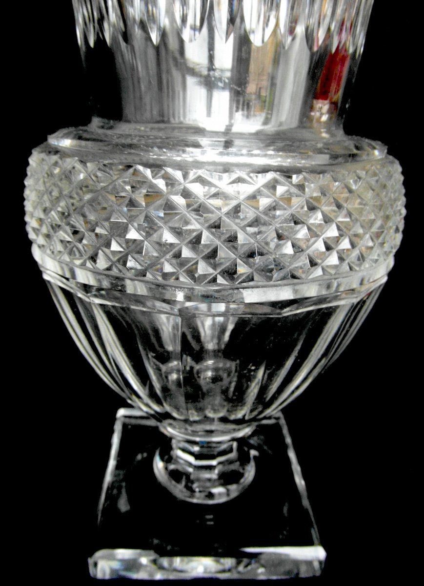 Pretty Baccarat Crystal Vase, Iconic "medici" Model, Perfect, Era Daum Galle-photo-3