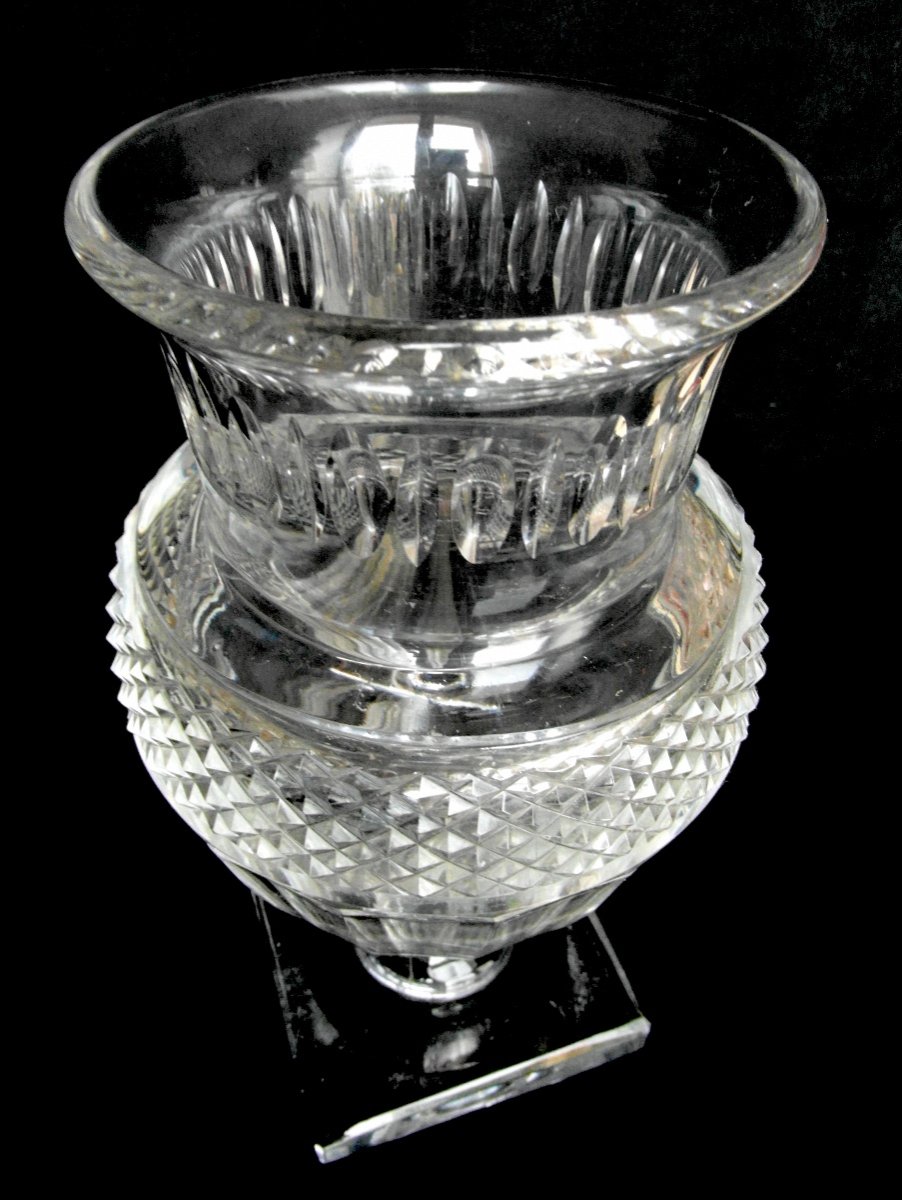 Pretty Baccarat Crystal Vase, Iconic "medici" Model, Perfect, Era Daum Galle-photo-1