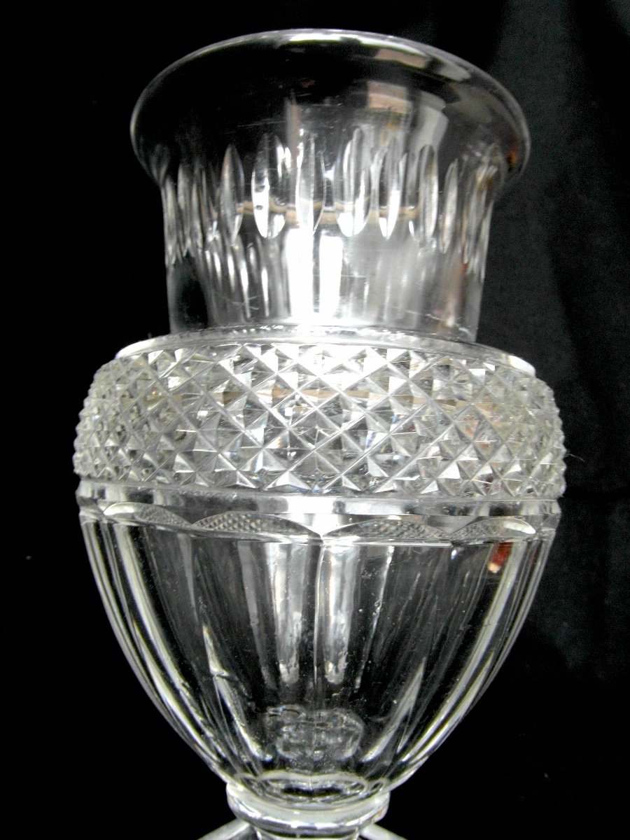 Pretty Baccarat Crystal Vase, Iconic "medici" Model, Perfect, Era Daum Galle-photo-5