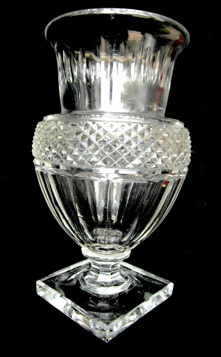 Pretty Baccarat Crystal Vase, Iconic "medici" Model, Perfect, Era Daum Galle