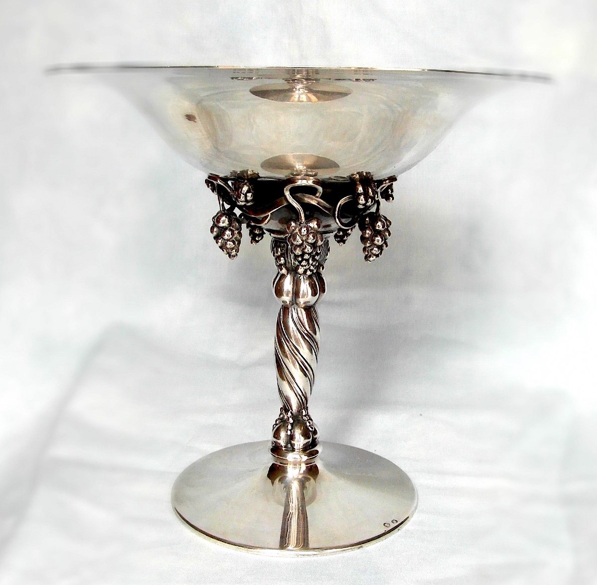 Rare Coupe Au Raisin En Argent Par Georg Jensen, Modèle 263, Vers 1930, Era Daum-photo-3