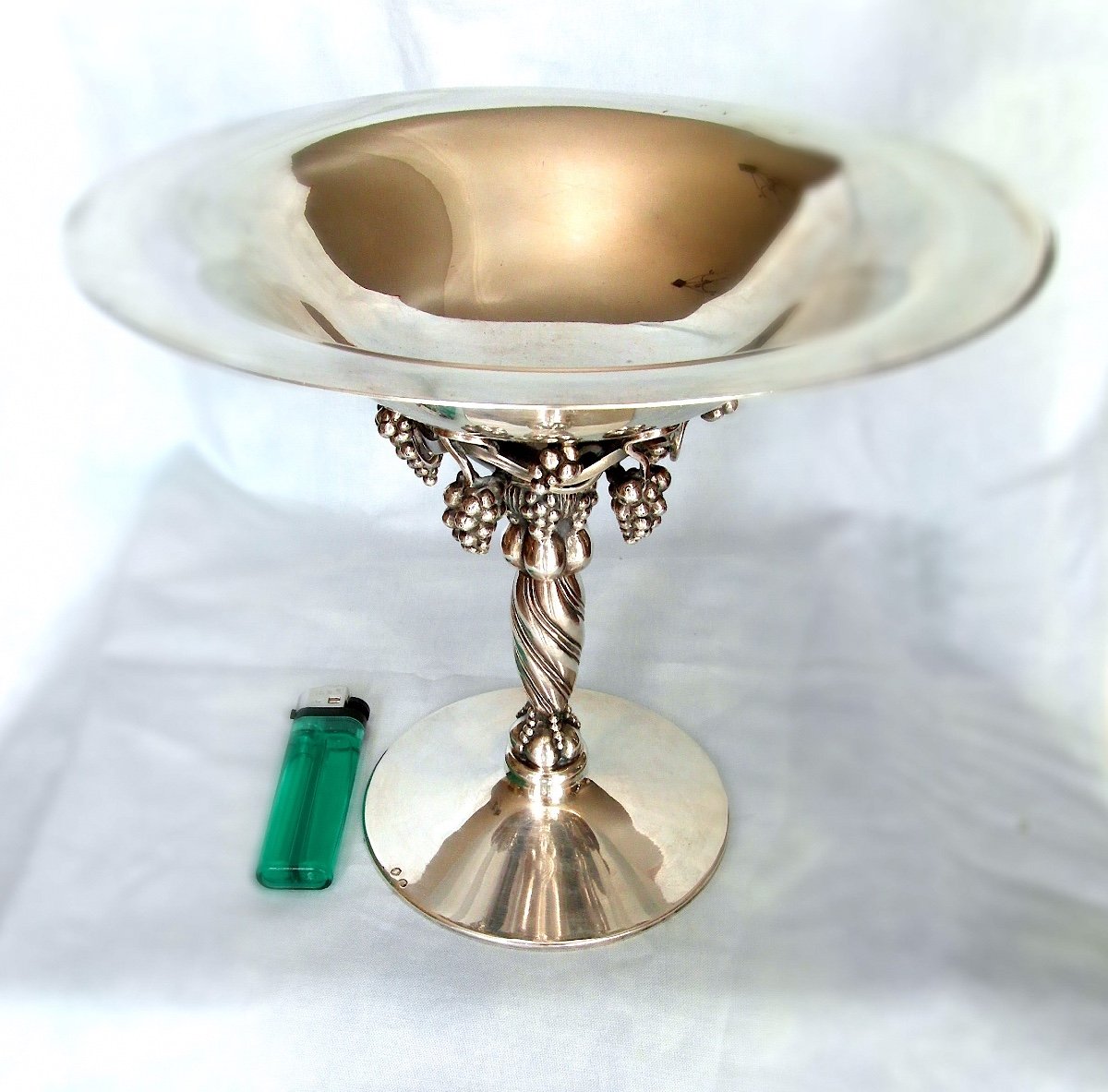 Rare Coupe Au Raisin En Argent Par Georg Jensen, Modèle 263, Vers 1930, Era Daum-photo-3