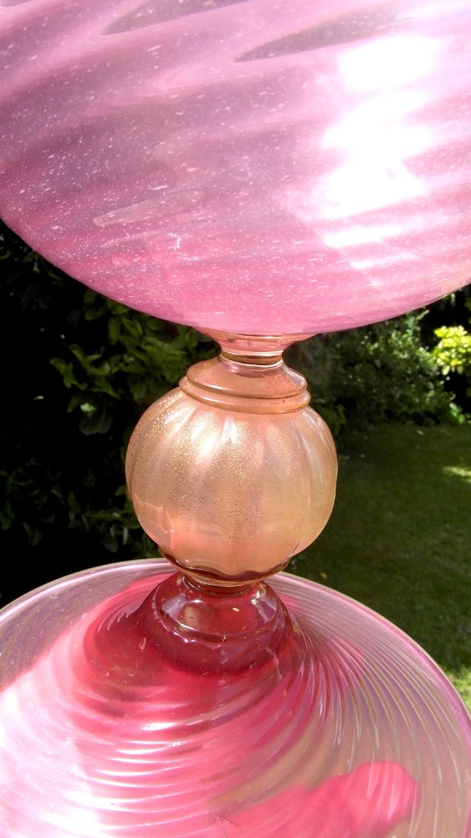 Grande Coupe En Verre De Murano, 1950, Atelier Seguso, Era Barovier Toso Daum-photo-6