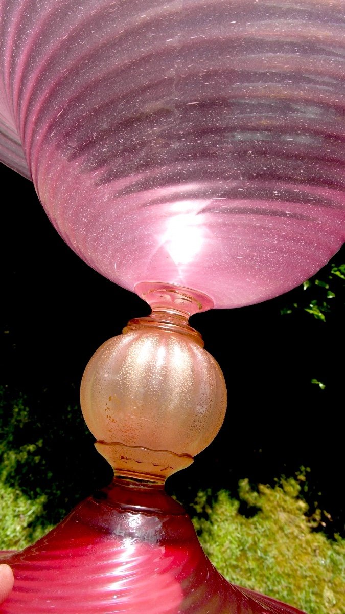Grande Coupe En Verre De Murano, 1950, Atelier Seguso, Era Barovier Toso Daum-photo-7