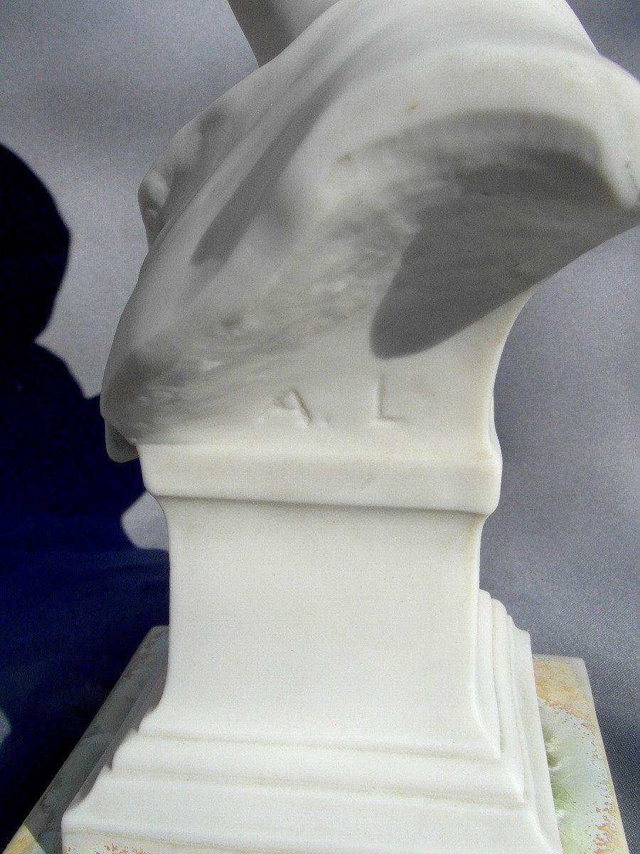 Bust Of A "young Peasant Woman" By Agathon Léonard, Biscuit Manufacture Nationale De Sèvres, Dated 1902-photo-8