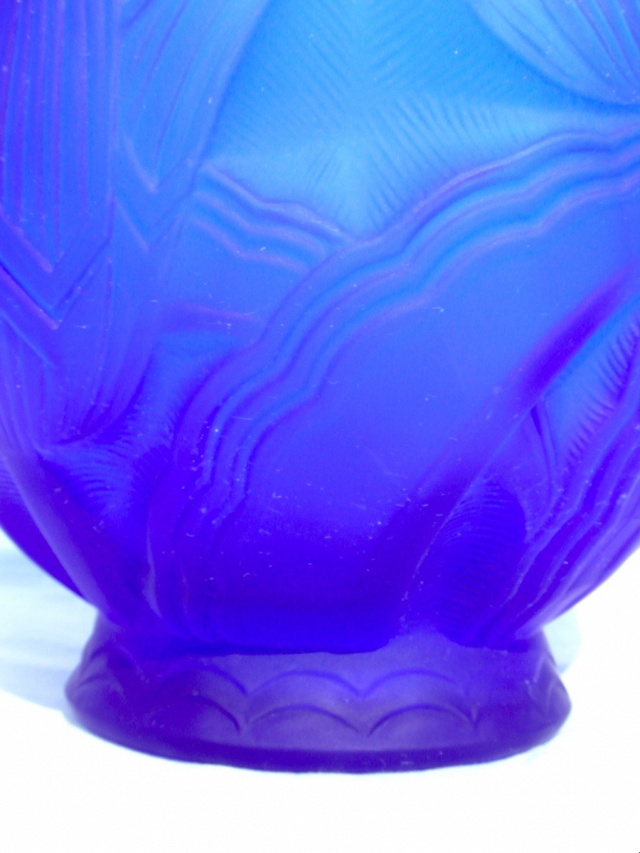 Art Deco Vase "water Lilies" By P d'Avens, Circa 1925, Daum Galle Era -photo-4