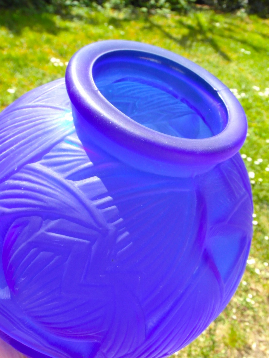 Art Deco Vase "water Lilies" By P d'Avens, Circa 1925, Daum Galle Era -photo-7