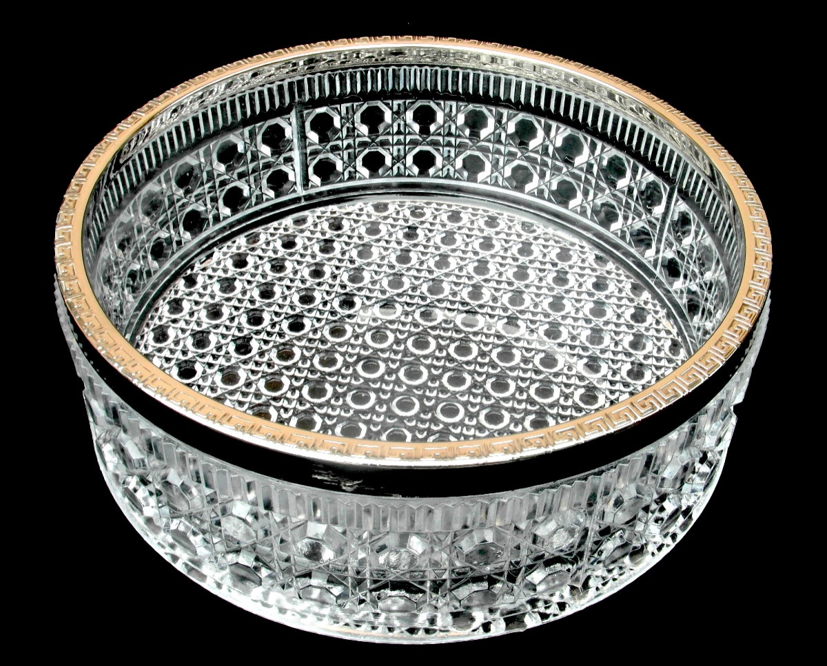 Large Baccarat Crystal Bowl, "diamonds" Model, 1880, Perfect, Daum Lalique Gallé Era