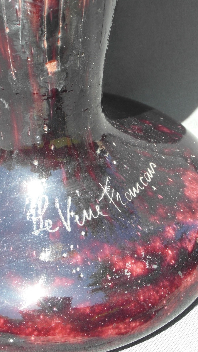 Large Schneider Vase "french Glass", 53 Cm, Amourettes, Daum Galle Era 1920-photo-6