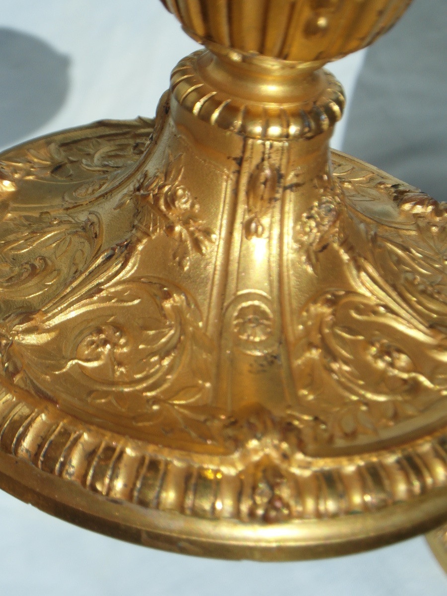 Art Nouveau Vase, Bronze Mount By Paul Louchet, Daum Era 1900 Milet Daum-photo-6