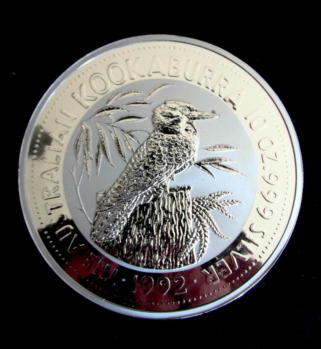 Kookaburra 10 Oz 1992 Pure Solid Silver Coin, 311 Gr Of Silver