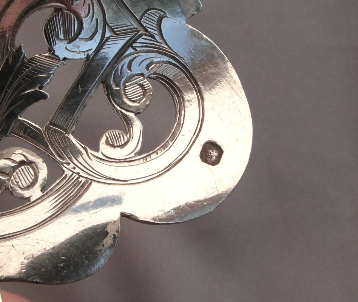 Large 1900 Solid Silver Asparagus Shovel By Jean E. Puiforcat, Perfect, Art Nouveau Era-photo-7
