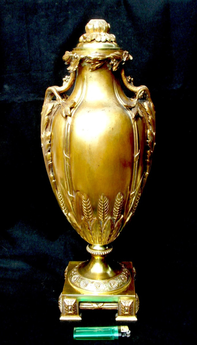 Monumental vase art-nouveau en bronze A. ERDMANN, 45 cm, 6,6 kilos , era siot 1900-photo-2