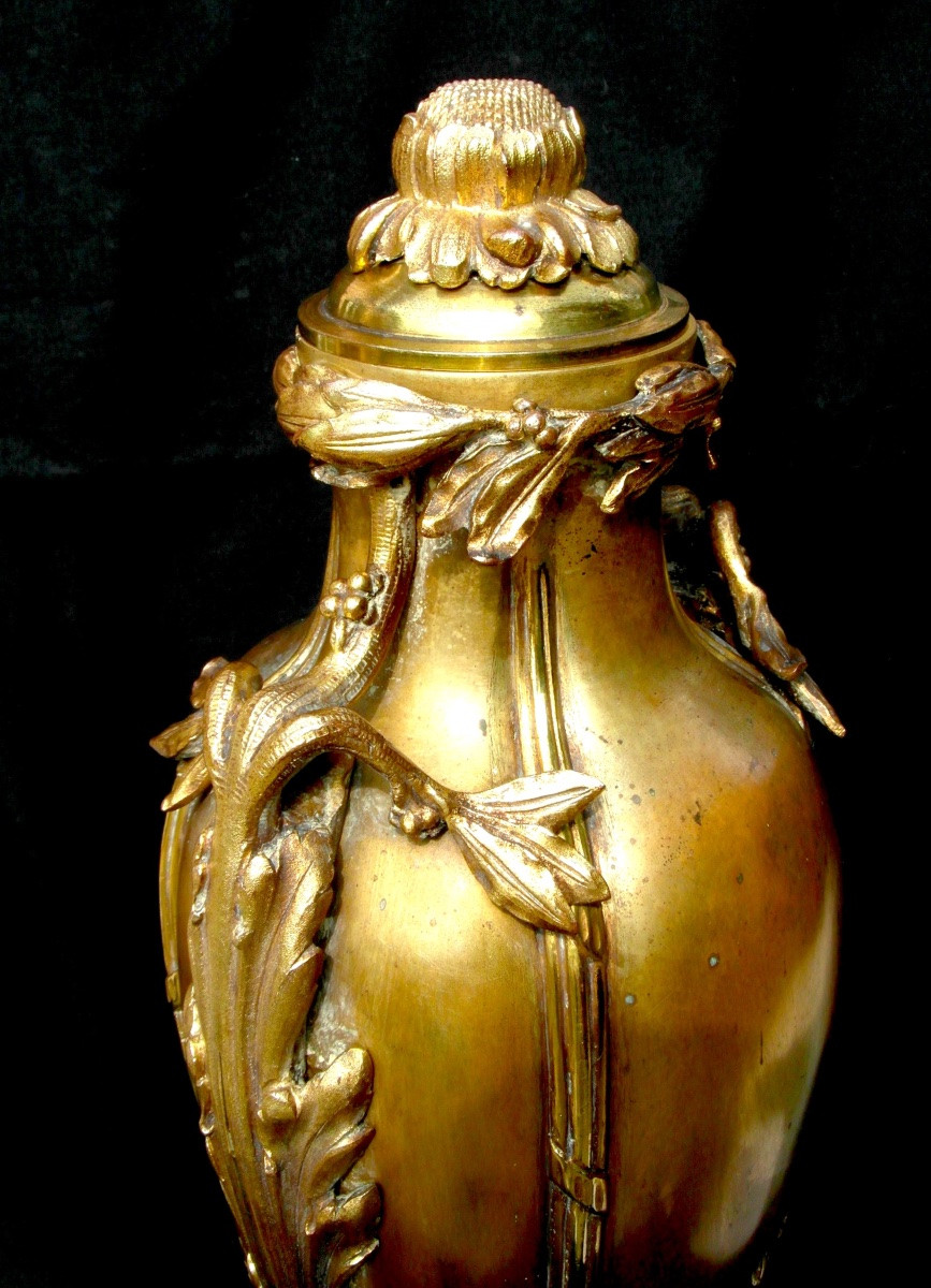 Monumental vase art-nouveau en bronze A. ERDMANN, 45 cm, 6,6 kilos , era siot 1900-photo-3