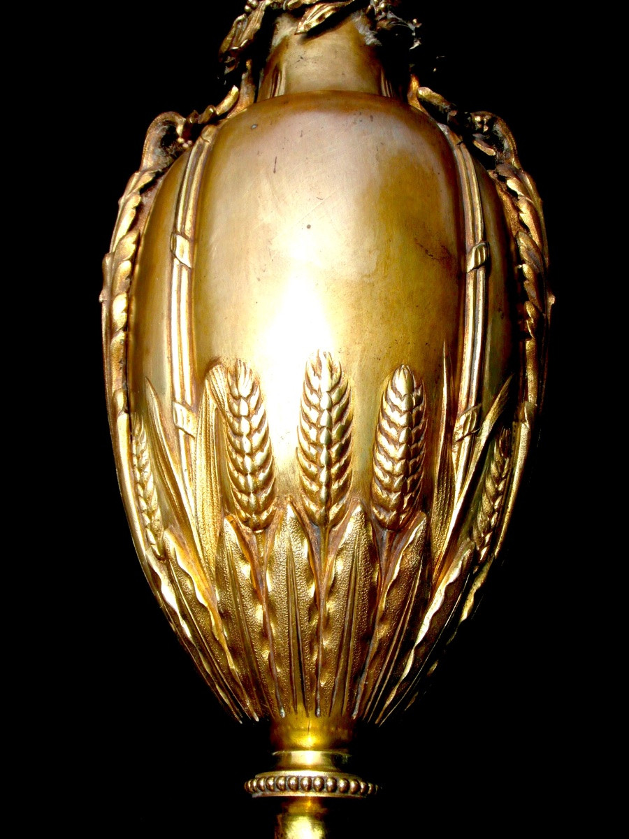 Monumental vase art-nouveau en bronze A. ERDMANN, 45 cm, 6,6 kilos , era siot 1900-photo-4