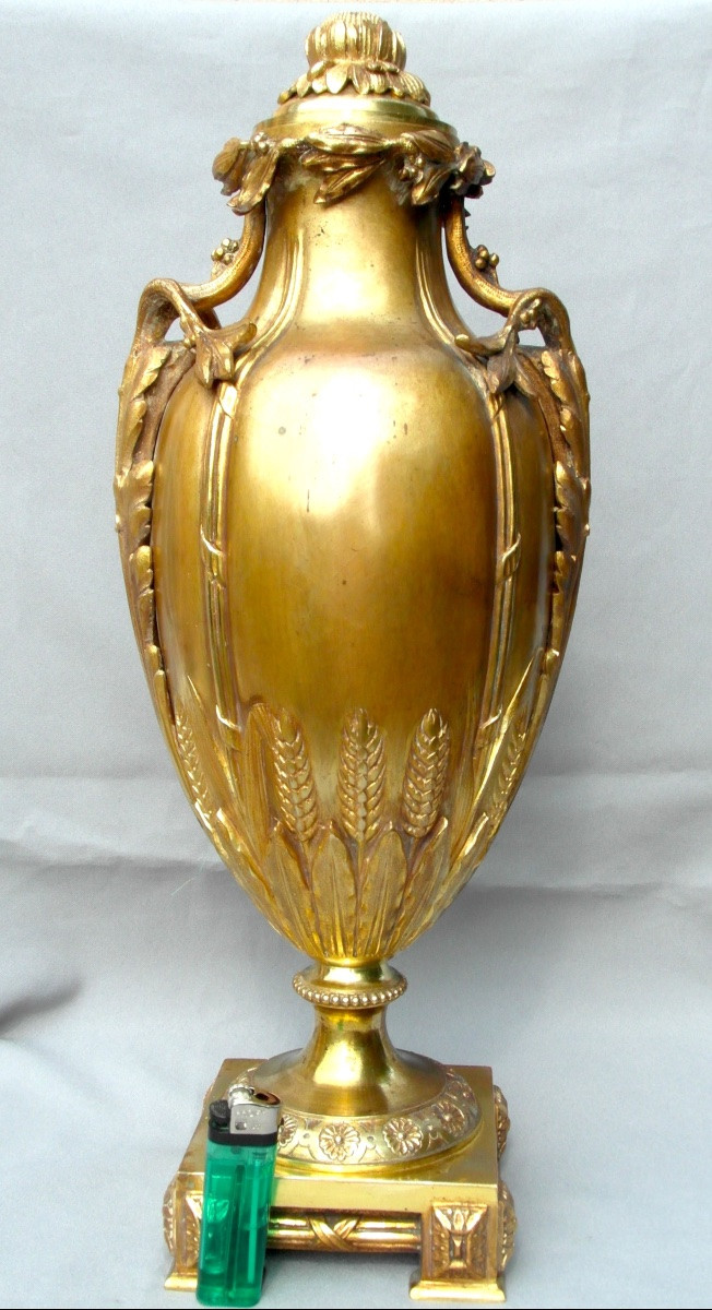 Monumental vase art-nouveau en bronze A. ERDMANN, 45 cm, 6,6 kilos , era siot 1900-photo-1