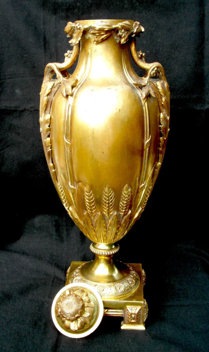 Monumental vase art-nouveau en bronze A. ERDMANN, 45 cm, 6,6 kilos , era siot 1900-photo-4