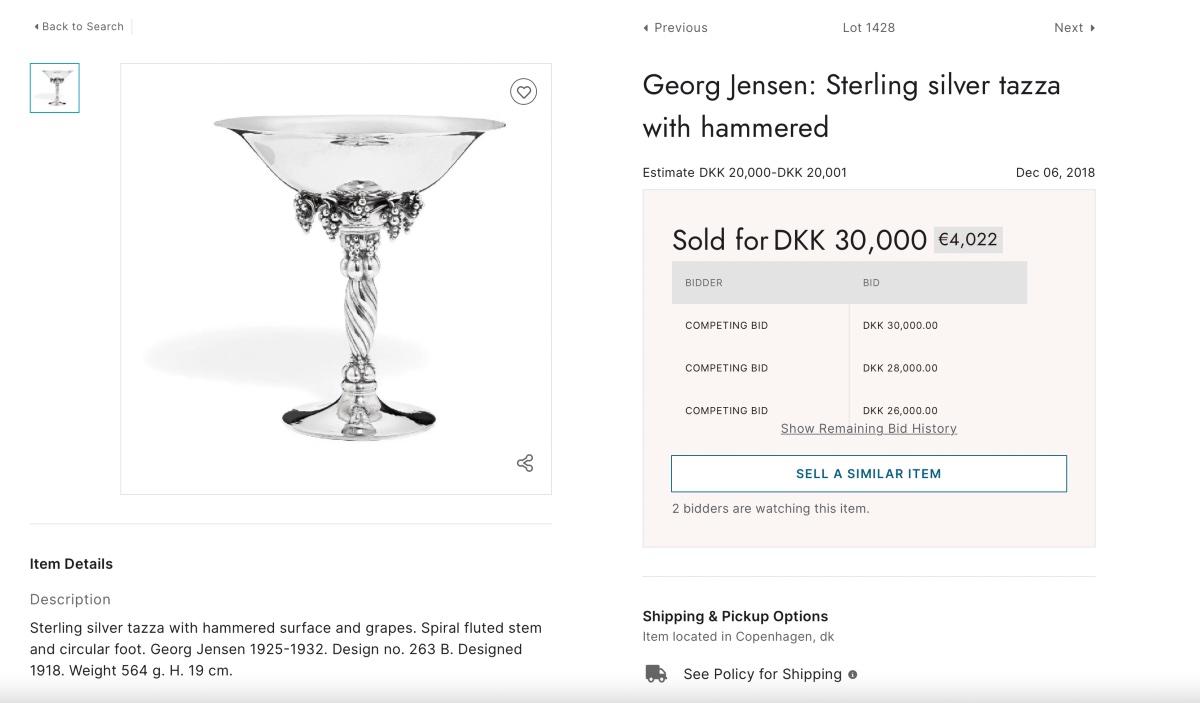 Rare Sterling Silver Grape Bowl By Georg Jensen, Model 263, Circa 1930, Daum Era-photo-4