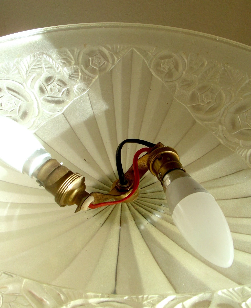 Large Art Deco Wrought Iron Rose Floor Lamp, Daum Kiss Brandt Degue Era 1920-photo-6