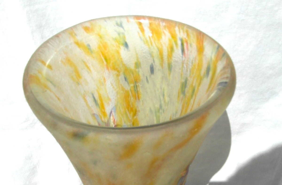 Grand Vase Daum à Décor Gravé De Solanées,  48 Cm!  Era Galle 1900 art-nouveau-photo-4