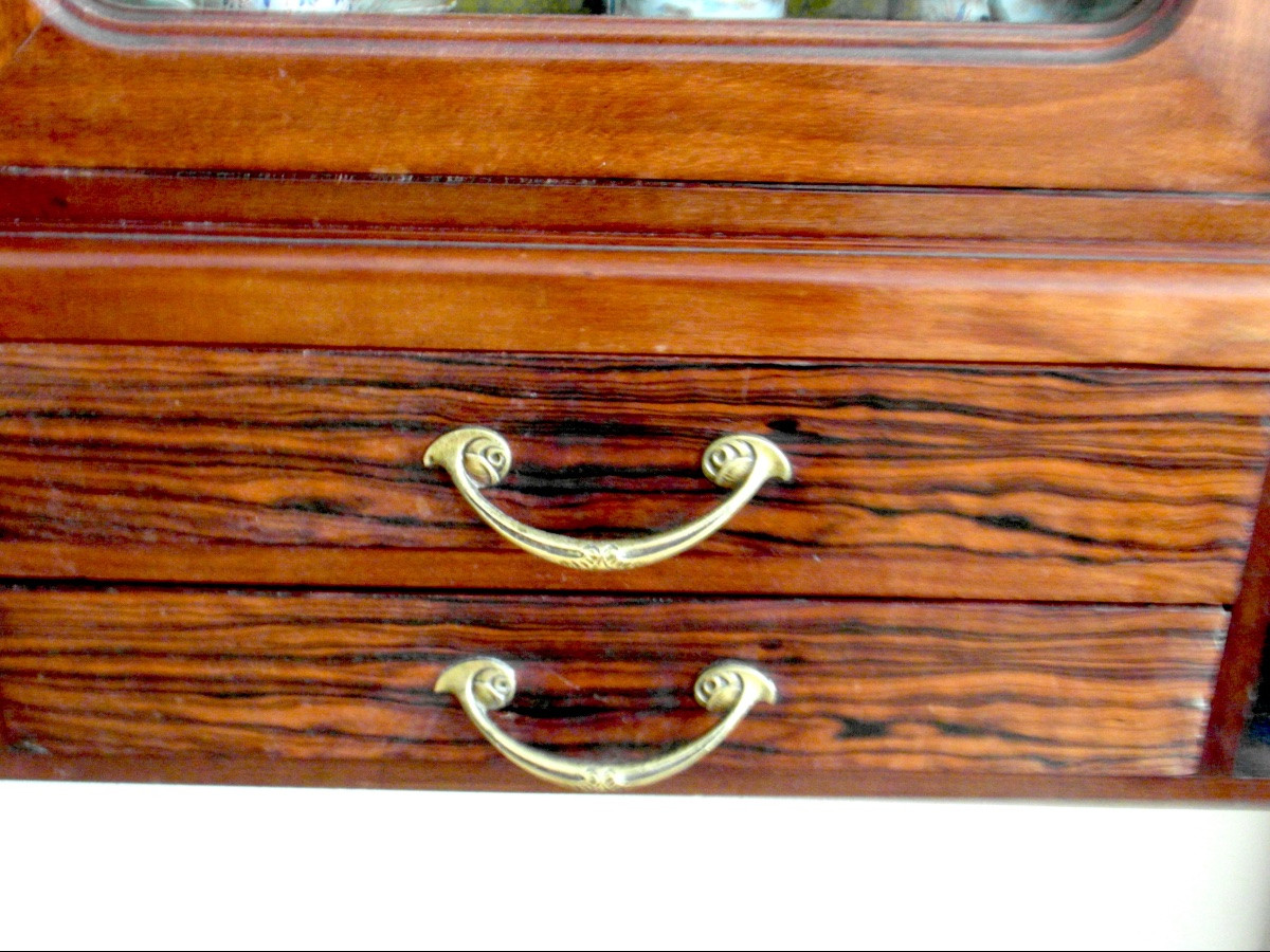  Art Deco Majorelle Display Case In Macassar Ebony, Stamped, Daum Galle Era 1920-photo-3