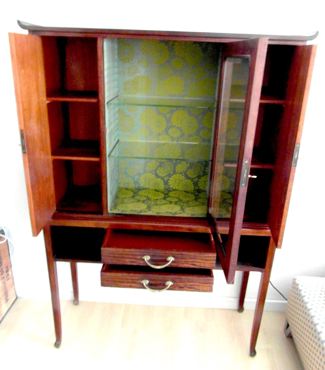  Art Deco Majorelle Display Case In Macassar Ebony, Stamped, Daum Galle Era 1920-photo-6
