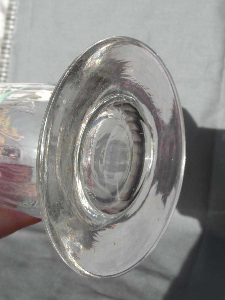 Vase "Fleurs de champs" en verre émaillé  par Legras, era Daum Galle 1900-photo-7