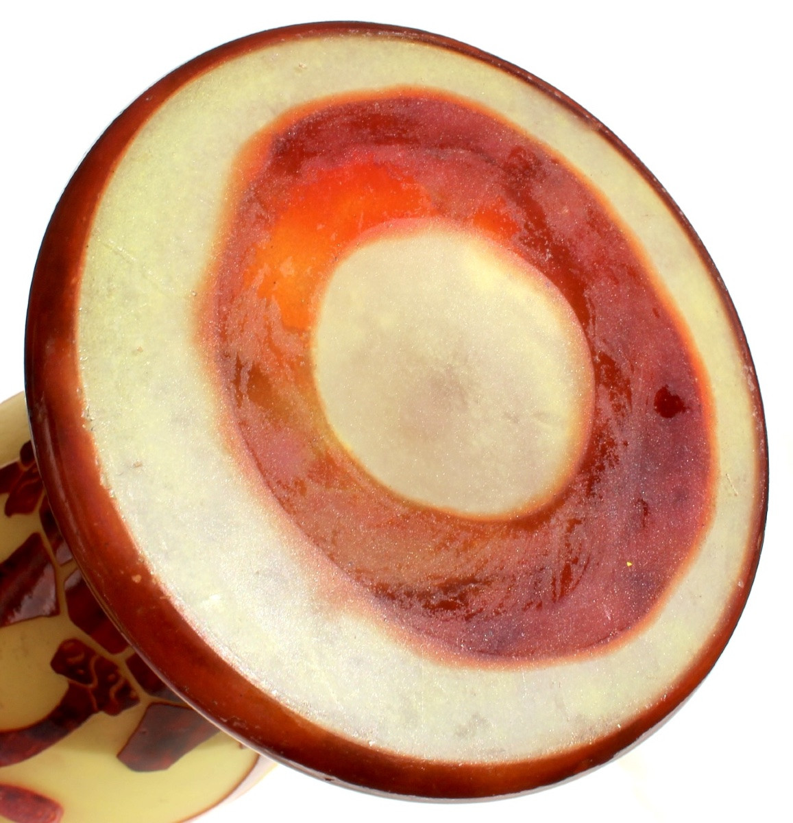 Vase aux pavots en verre gravé par Schneider signé "le verre français", era daum galle art-déco-photo-7