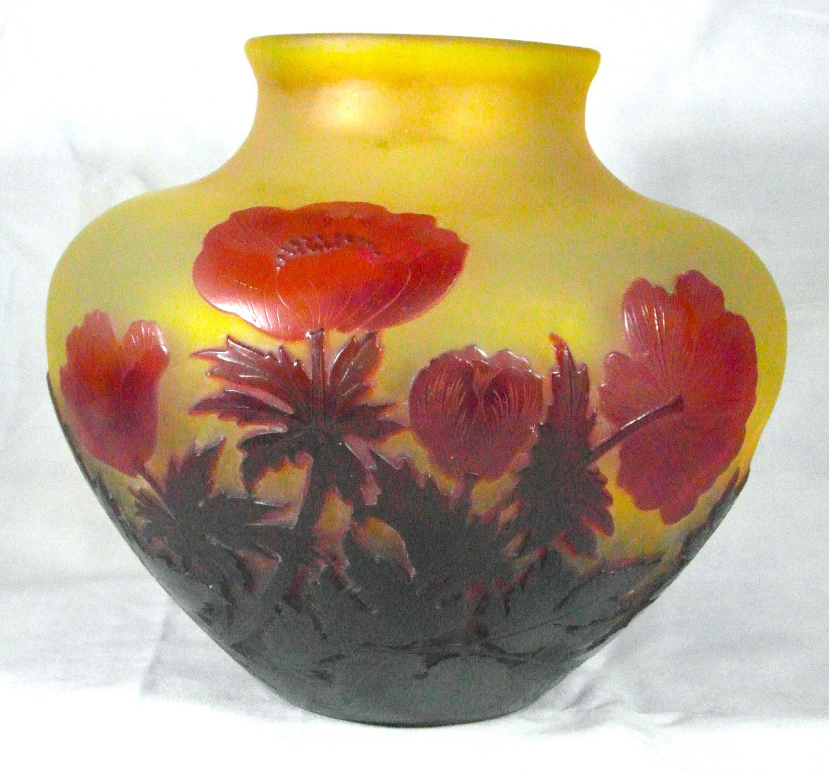 Vase Galle aux pavots, vers 1900, era daum art-nouveau-photo-2