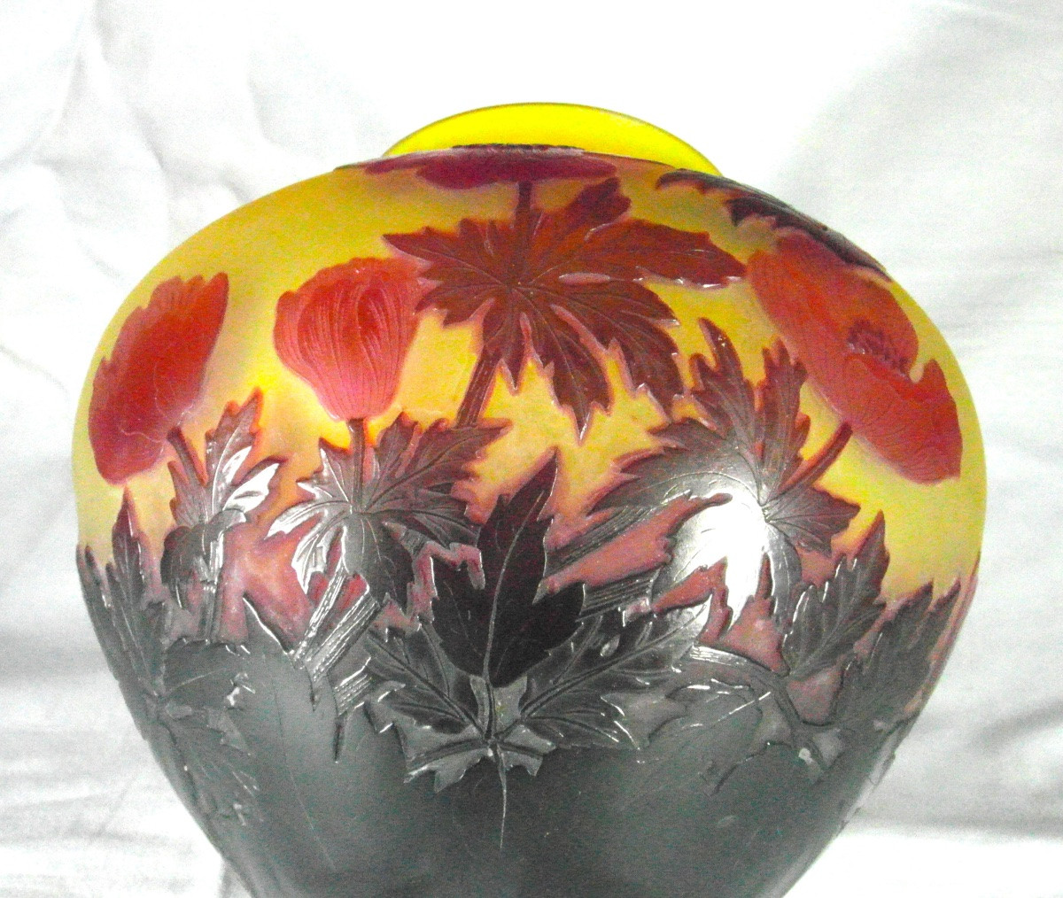 Vase Galle aux pavots, vers 1900, era daum art-nouveau-photo-3