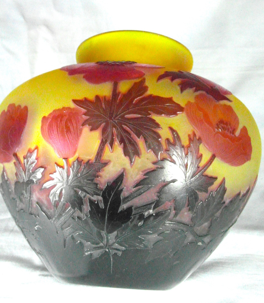 Vase Galle aux pavots, vers 1900, era daum art-nouveau-photo-5