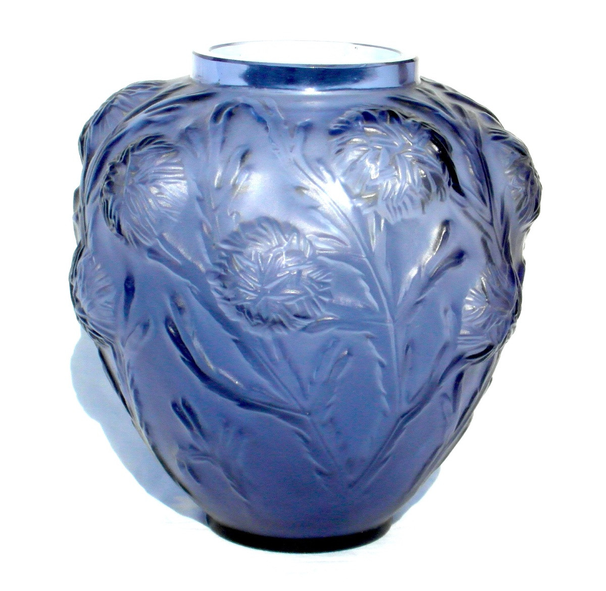 Sabino Art Deco Vase With A Seascape Decoration, Lalique/daum Era, 1920-photo-2