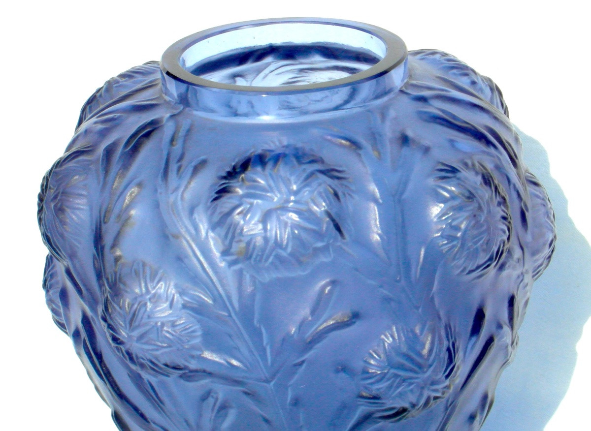 Sabino Art Deco Vase With A Seascape Decoration, Lalique/daum Era, 1920-photo-3