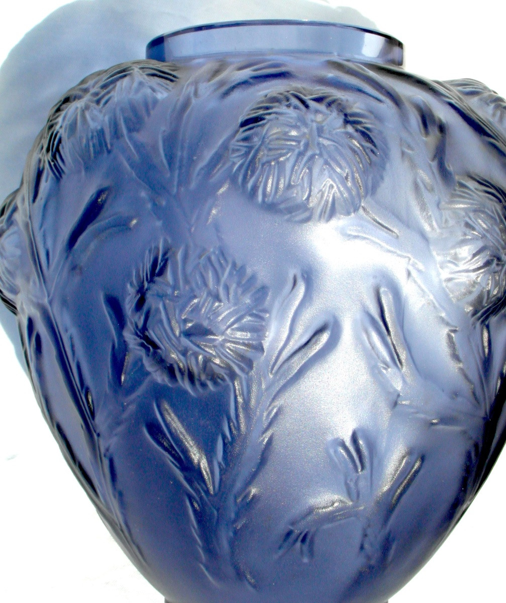 Sabino Art Deco Vase With A Seascape Decoration, Lalique/daum Era, 1920-photo-4
