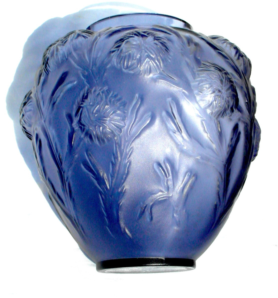 Sabino Art Deco Vase With A Seascape Decoration, Lalique/daum Era, 1920-photo-4